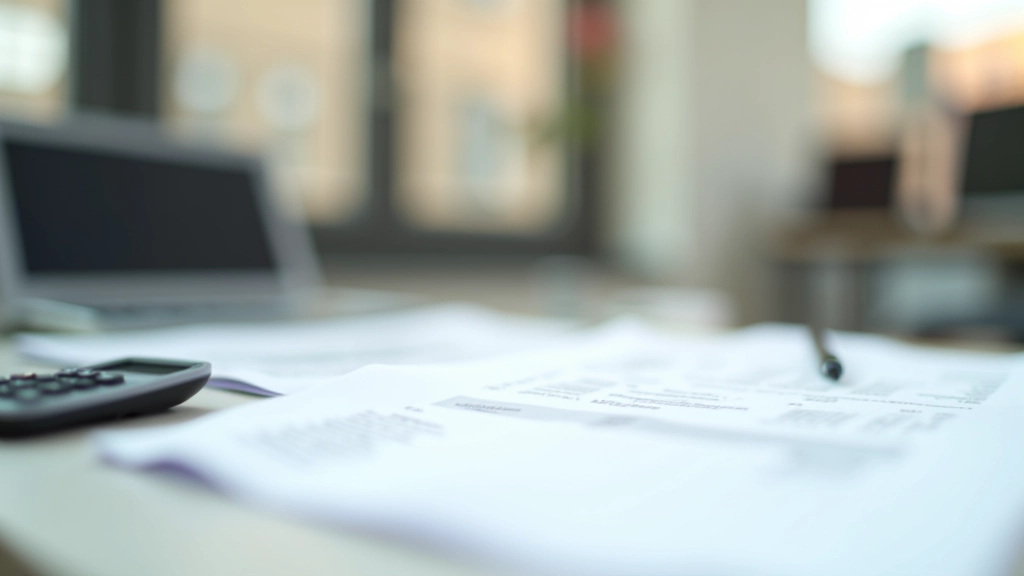 Profesionální pracovní prostor s finančními dokumenty a výplatní páskou