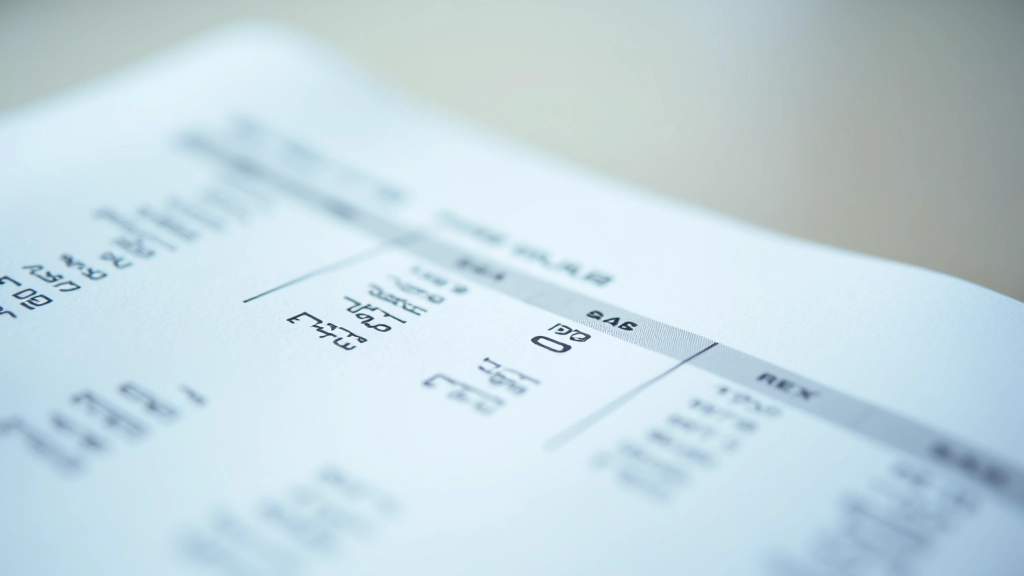 Detailní pohled na výplatní pásku s viditelným rozpisem